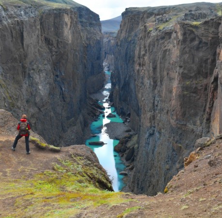 Foto vom Hafrahvammar Canyon in Island