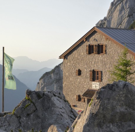 Foto von der Blaueishütte beim Kletterkurs in den Berchtesgadener Alpen