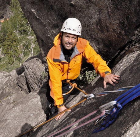 Foto vom Drachenturmbezwinger beim Kletterkurs im Harz