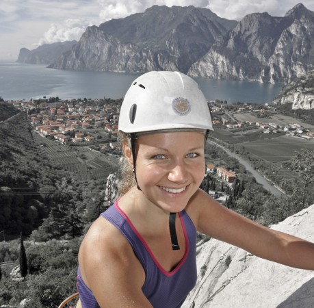 Foto vom Klettern in Belvedere mit guten Aussichten auf den Gardasee