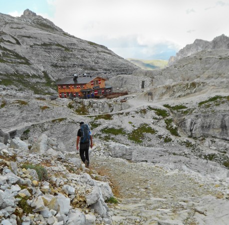 Foto an der Büllelejochhütte in den Sextener Dolomiten