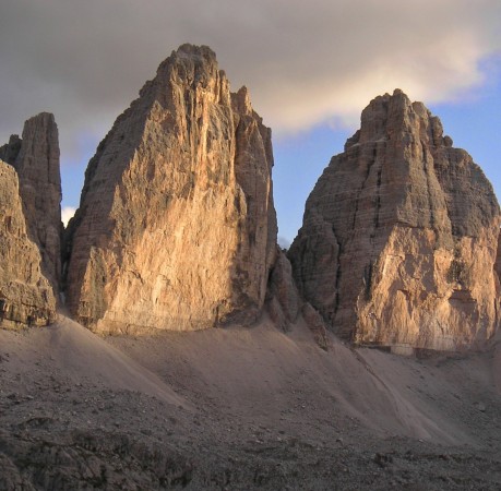 Foto von den Dreizinnen in den Sextener Dolomiten