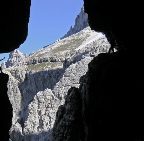 Foto auf dem Alpiniklettersteig in den Sextener Dolomiten